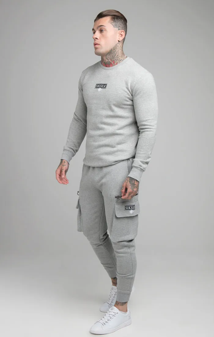 Grey Cuffed Cargo Jogger sold by Siksilk product image thumbnail 3