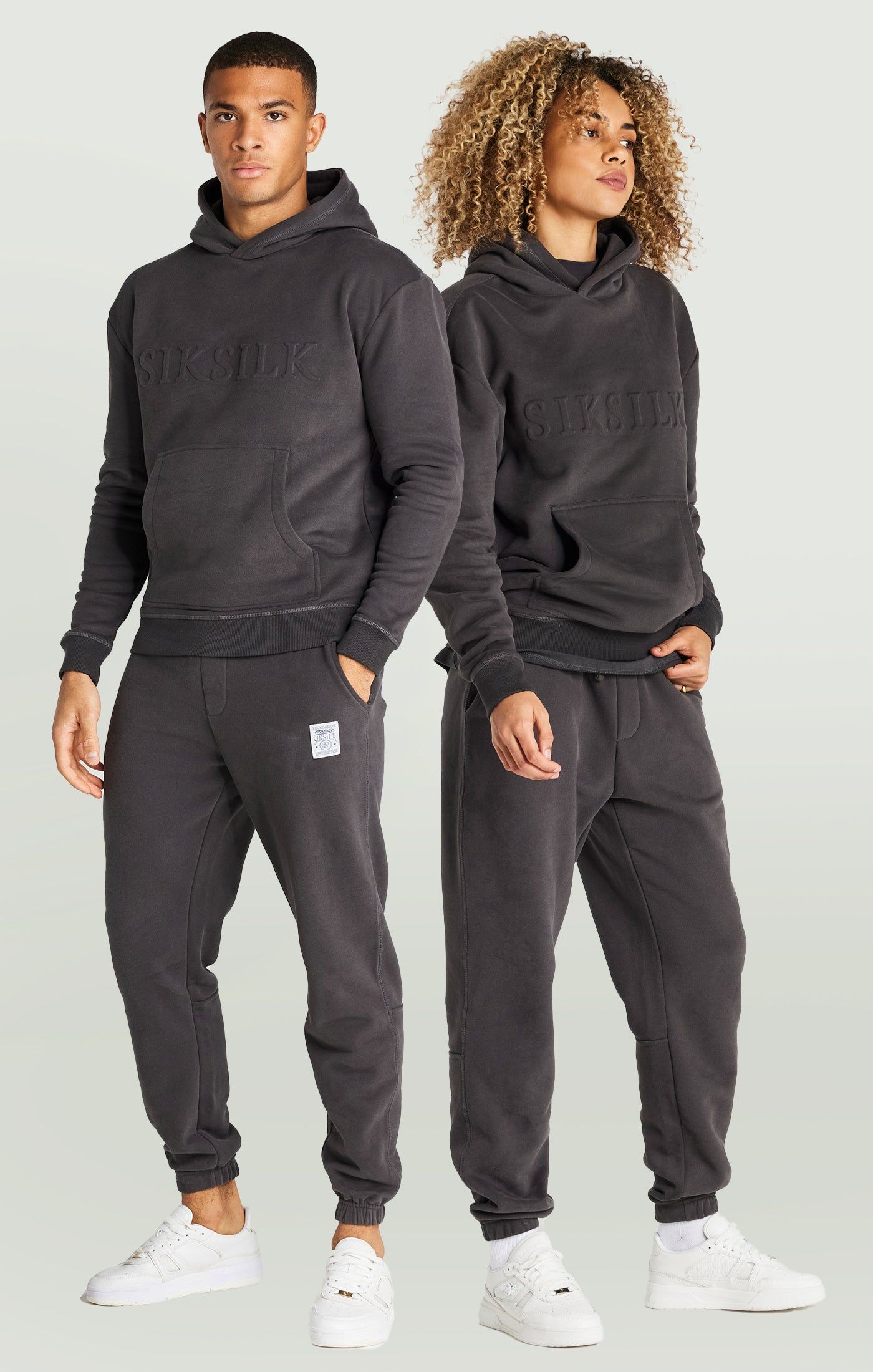 Black Foundation Embossed Hoodie sold by Siksilk