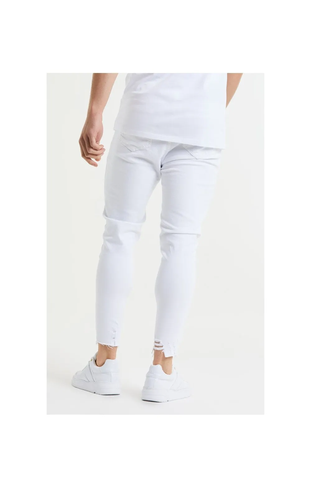 SikSilk Cropped Raw Hem Denims - White sold by Siksilk product image thumbnail 4