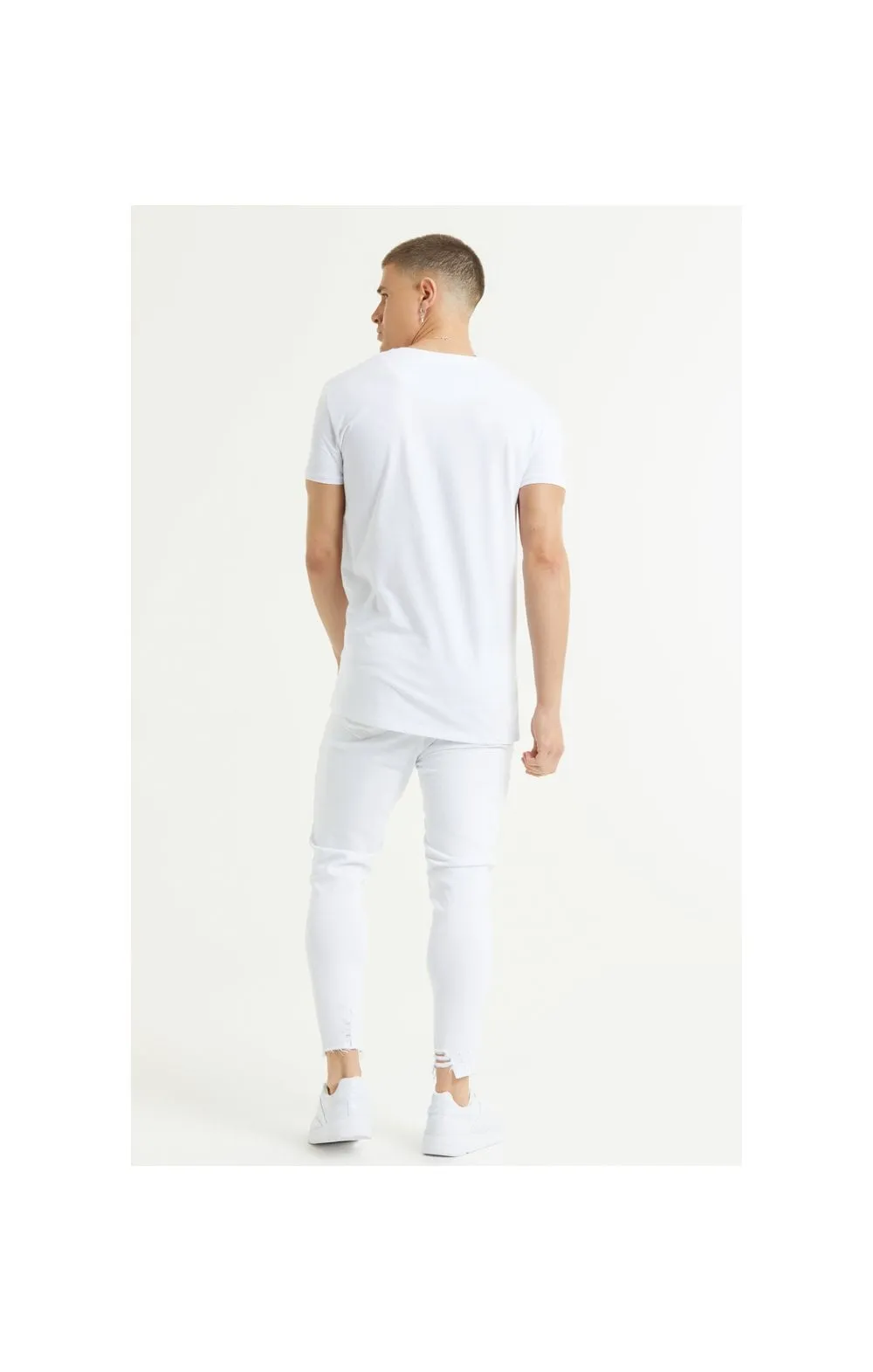 SikSilk Cropped Raw Hem Denims - White sold by Siksilk product image thumbnail 5
