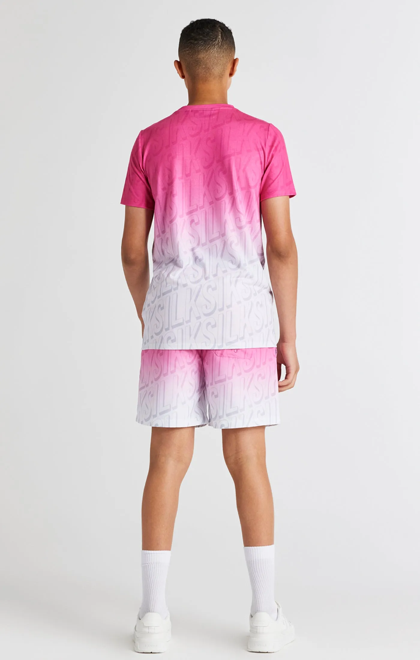 Boys Pink Branded Fade T-Shirt sold by Siksilk product image thumbnail 5