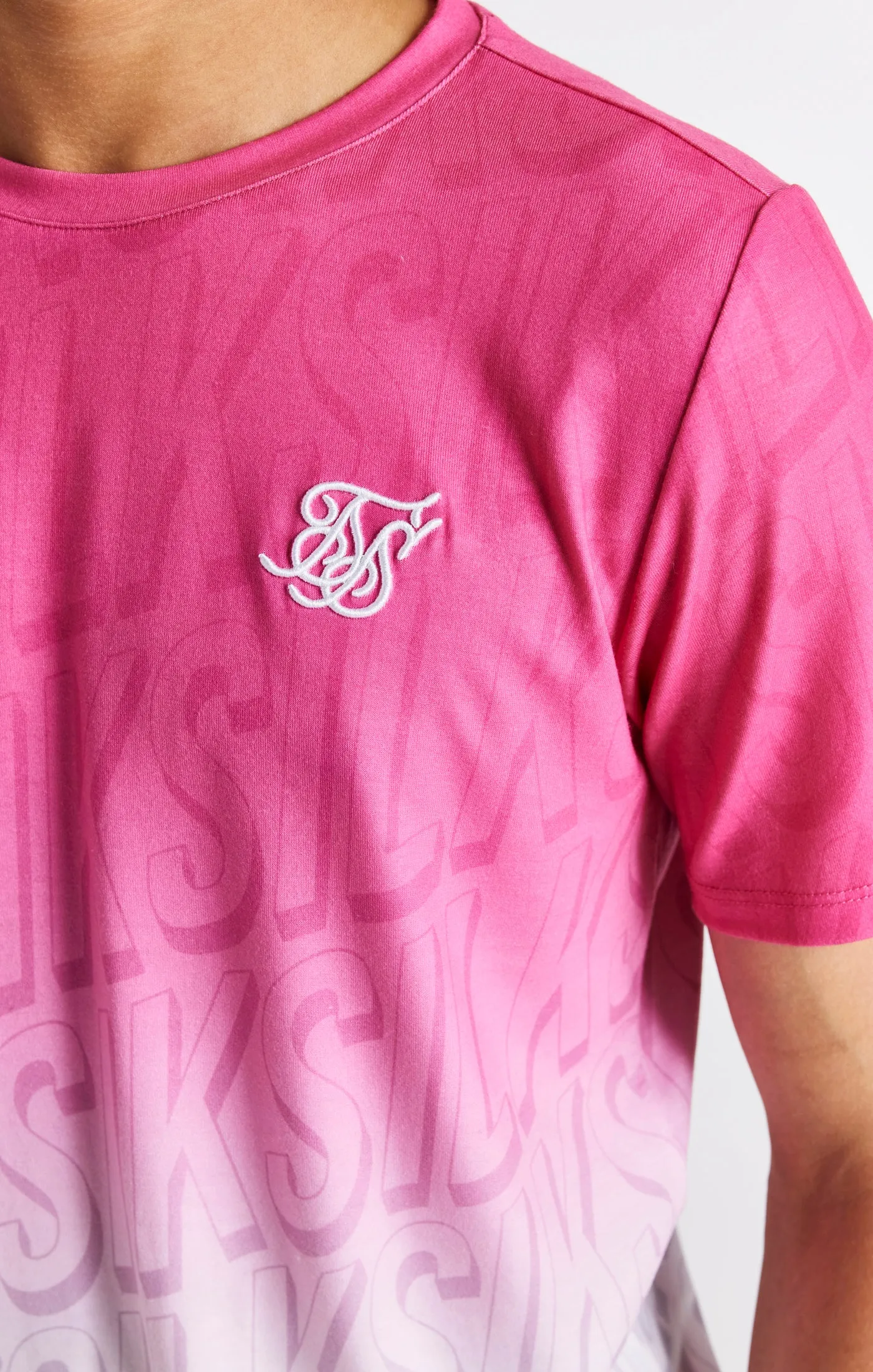 Boys Pink Branded Fade T-Shirt sold by Siksilk product image thumbnail 2