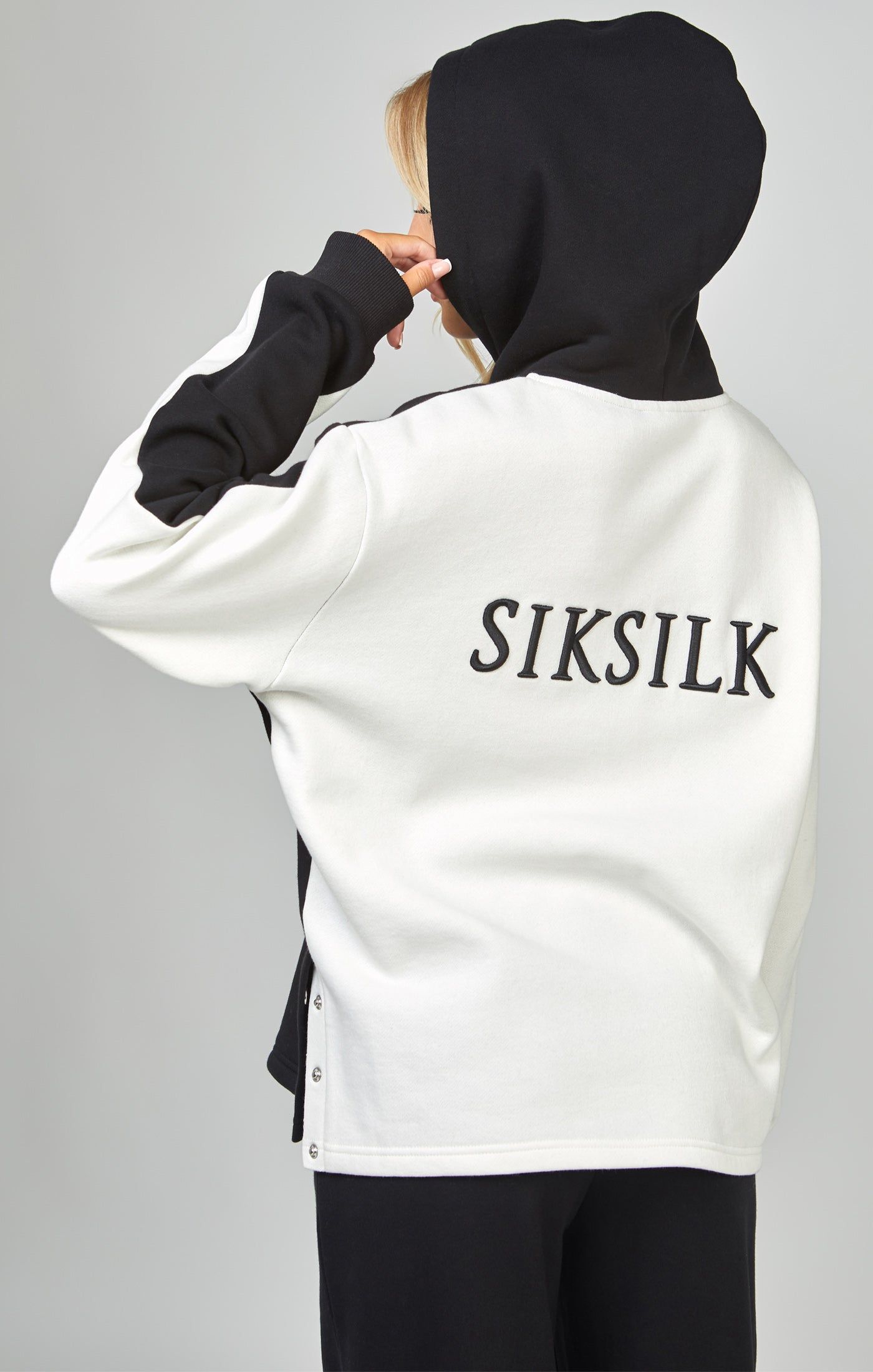 Black Contrast Oversized Overhead Hoodie sold by Siksilk product image thumbnail 2
