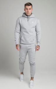 Grey Marl Muscle Fit Overhead Hoodie sold by Siksilk