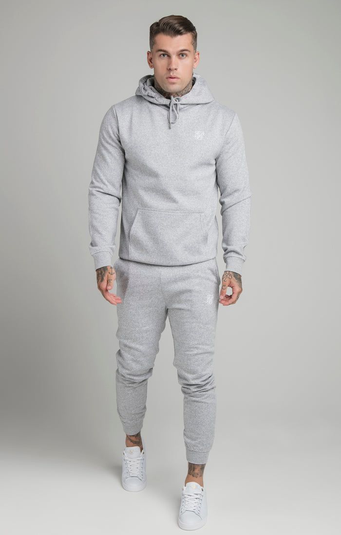 Grey Marl Muscle Fit Overhead Hoodie sold by Siksilk product image thumbnail 3