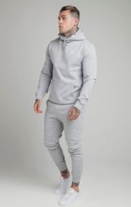Grey Marl Muscle Fit Overhead Hoodie sold by Siksilk