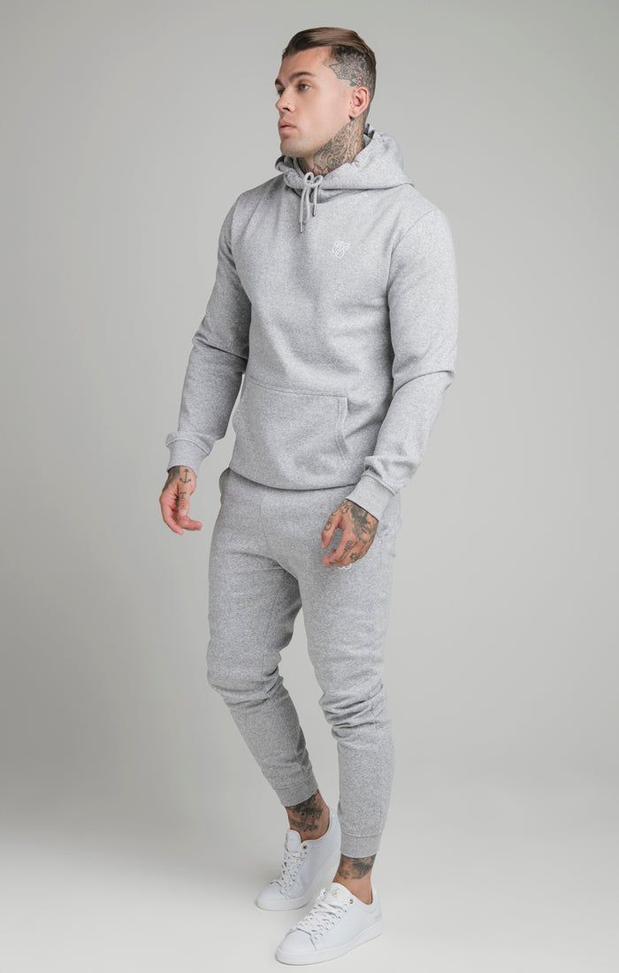 Grey Marl Muscle Fit Overhead Hoodie sold by Siksilk product image thumbnail 4