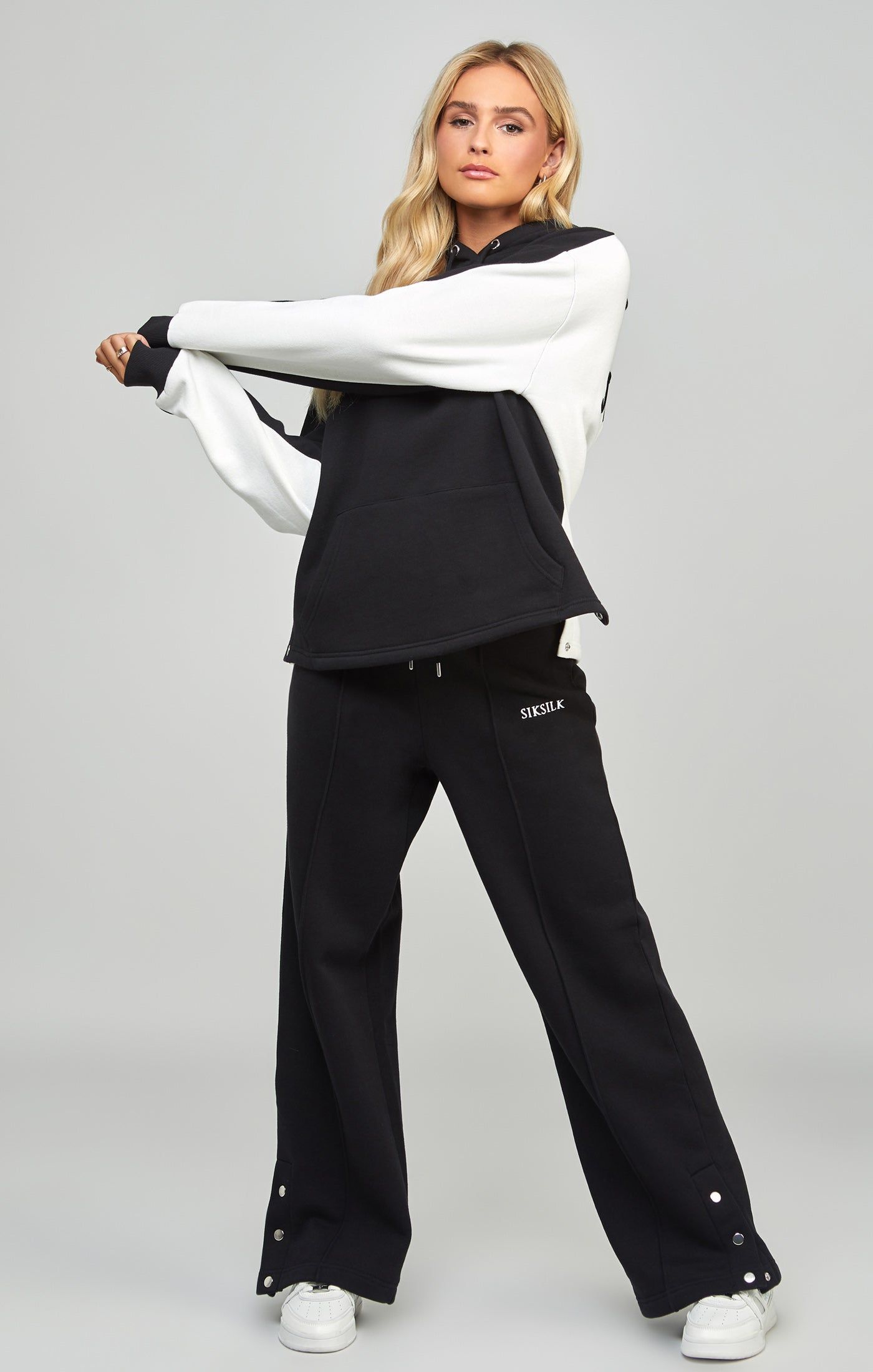 Black Contrast Oversized Overhead Hoodie sold by Siksilk product image thumbnail 4