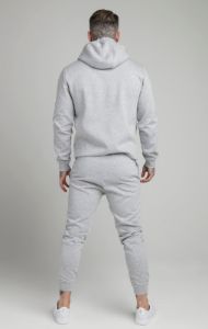Grey Marl Muscle Fit Overhead Hoodie sold by Siksilk
