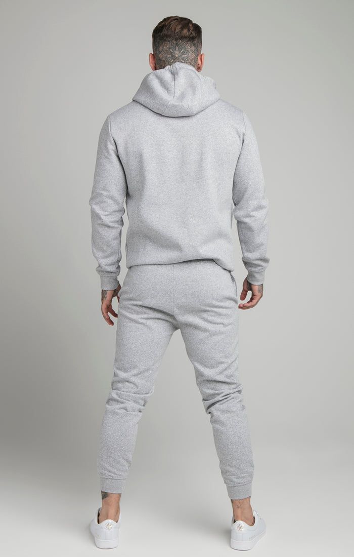 Grey Marl Muscle Fit Overhead Hoodie sold by Siksilk product image thumbnail 5