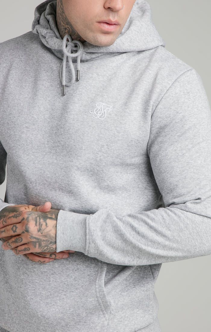 Grey Marl Muscle Fit Overhead Hoodie sold by Siksilk product image thumbnail 2