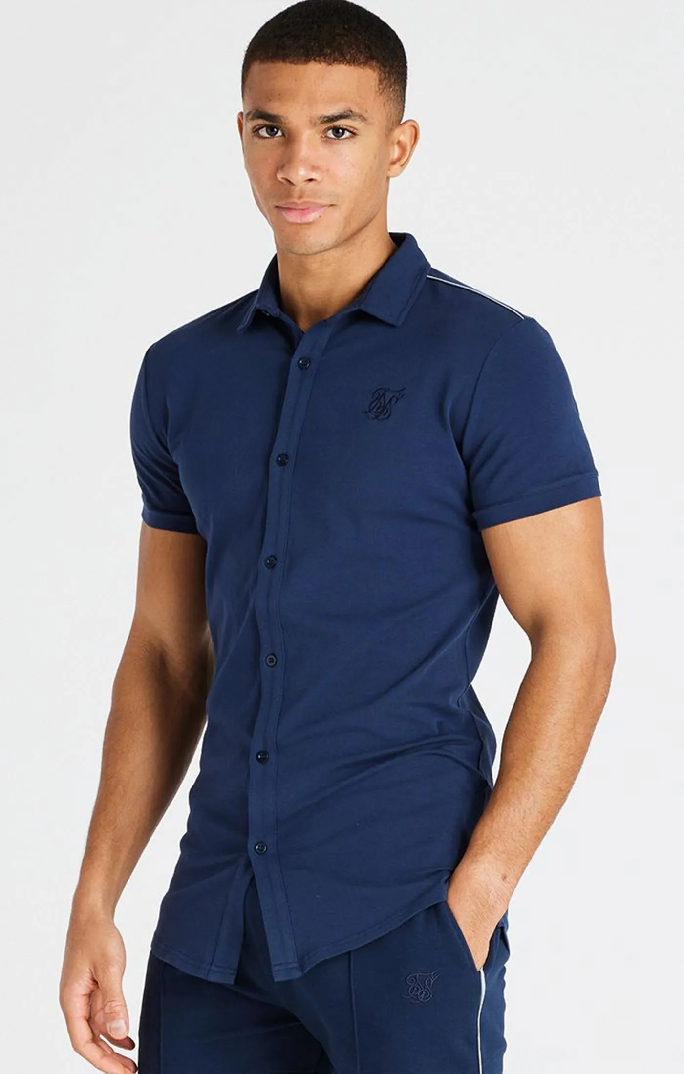 Navy Jersey Shirt sold by Siksilk