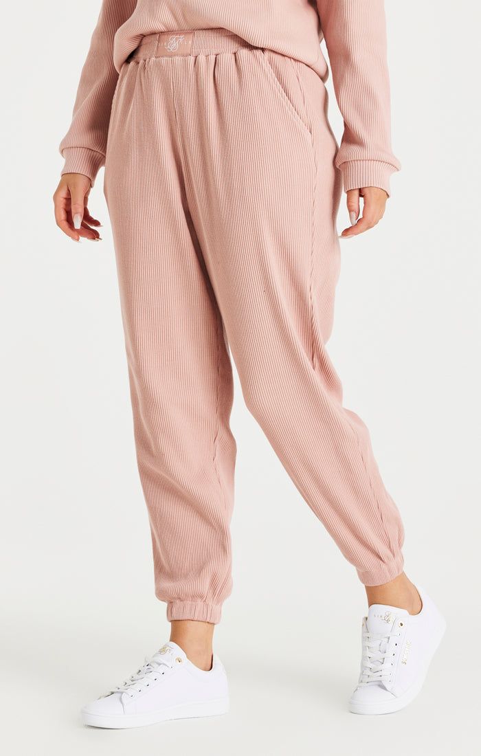SikSilk Rib Joggers - Pink sold by Siksilk
