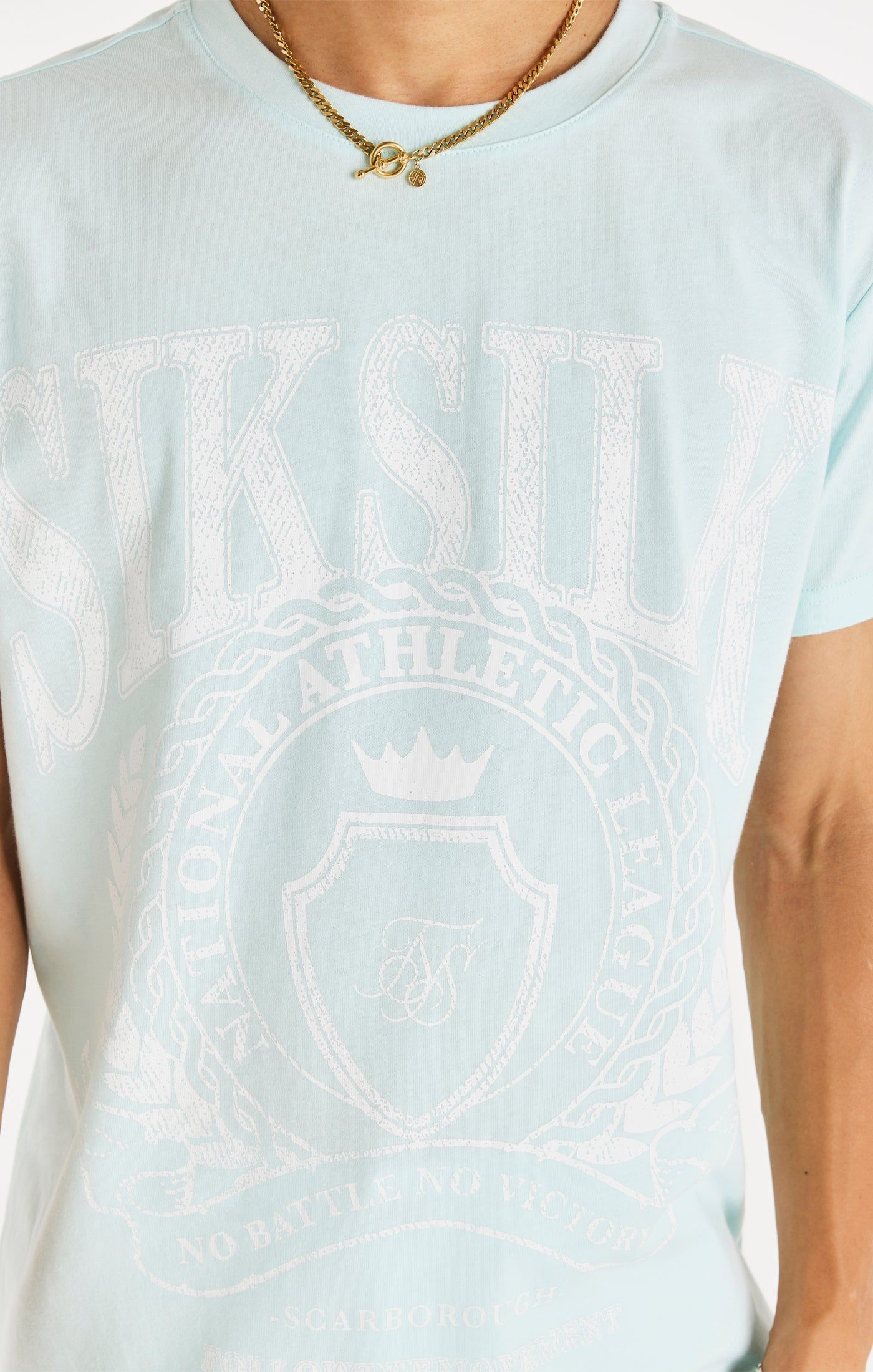 Blue Varsity Boxy Fit T-Shirt sold by Siksilk product image thumbnail 2