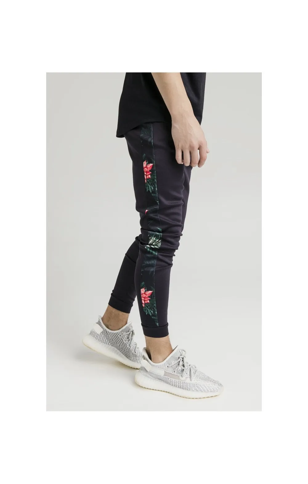 Illusive London Panel Joggers - Navy & Floral sold by Siksilk