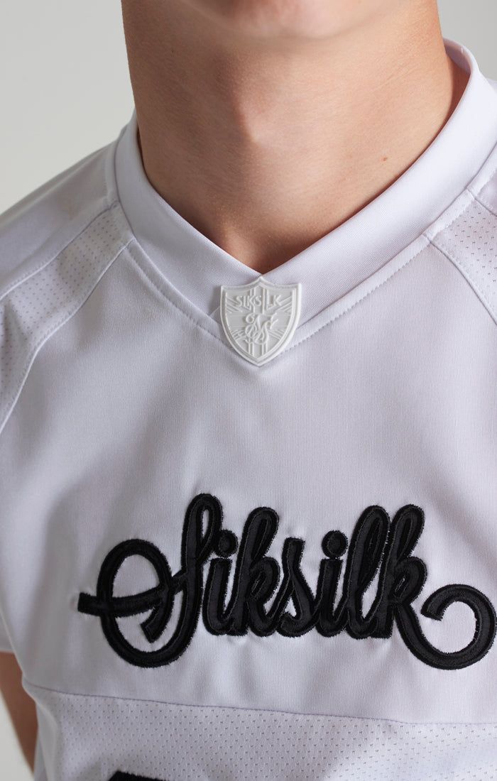Boys White Retro T-Shirt sold by Siksilk product image thumbnail 4