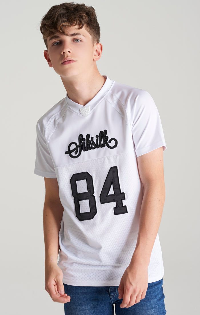 Boys White Retro T-Shirt sold by Siksilk product image thumbnail 2
