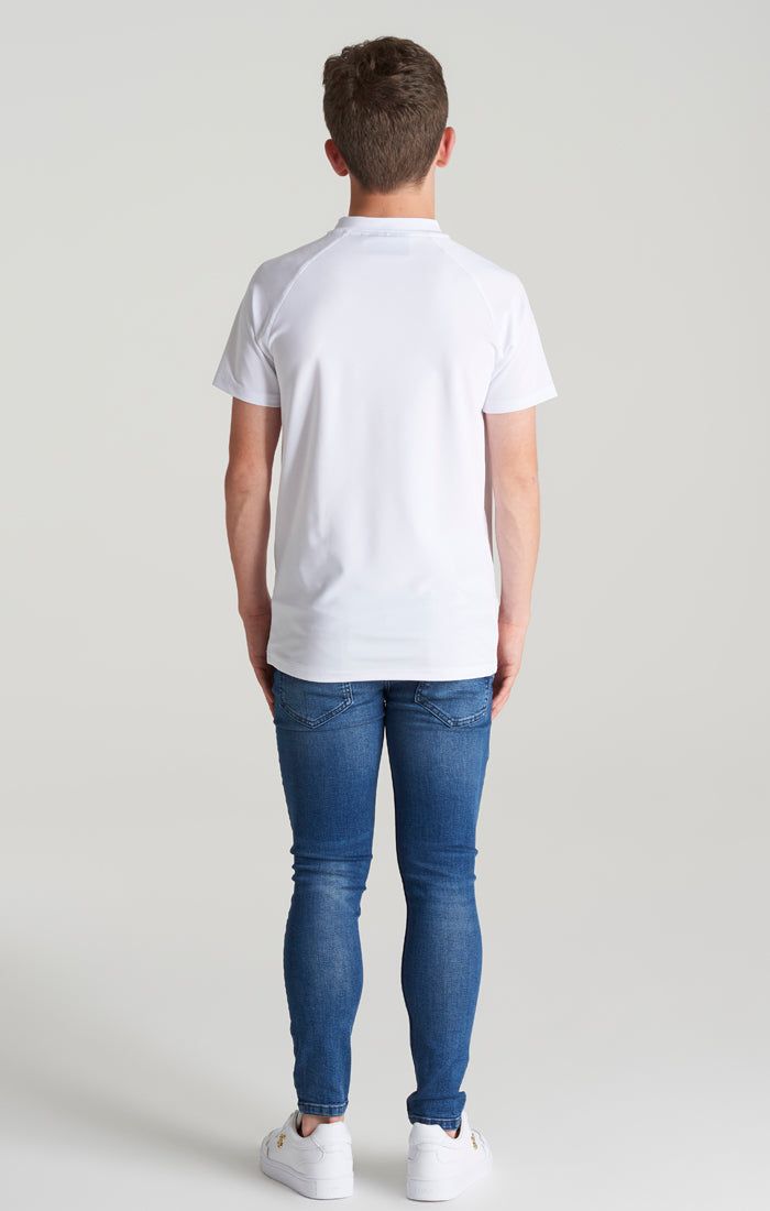 Boys White Retro T-Shirt sold by Siksilk product image thumbnail 6