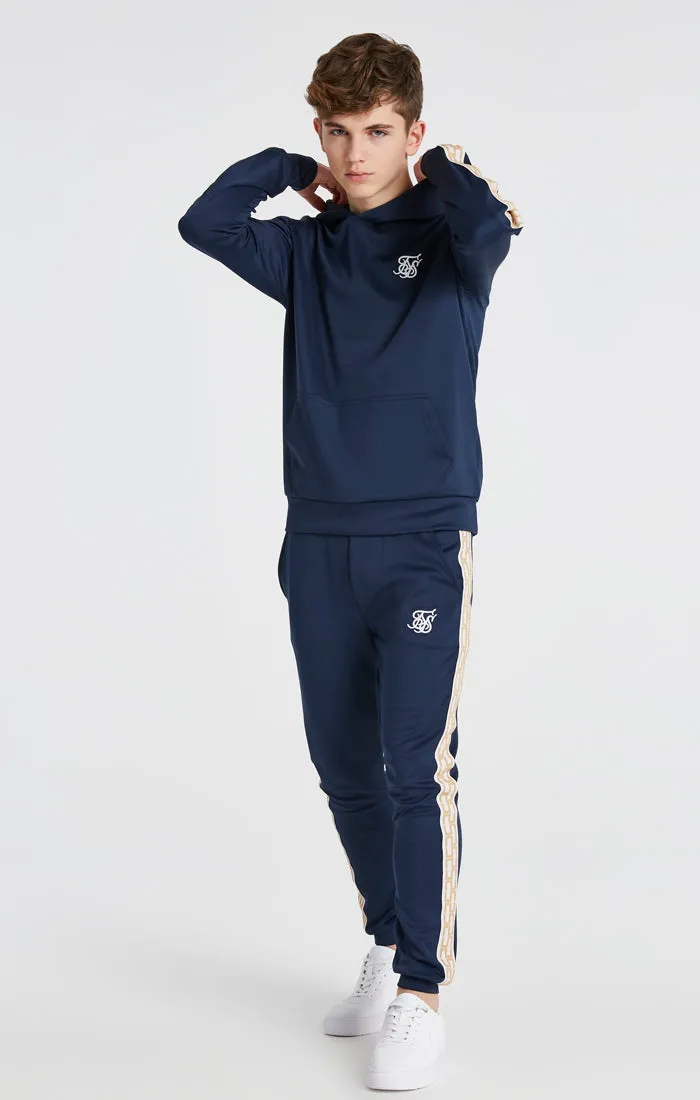 Boys Navy Taped Overhead Hoodie sold by Siksilk product image thumbnail 5
