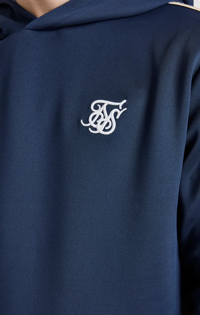 Boys Navy Taped Overhead Hoodie sold by Siksilk product image thumbnail 3