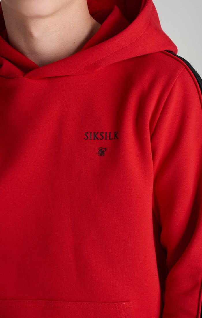 Boys Red Panelled Overhead Hoodie sold by Siksilk product image thumbnail 2