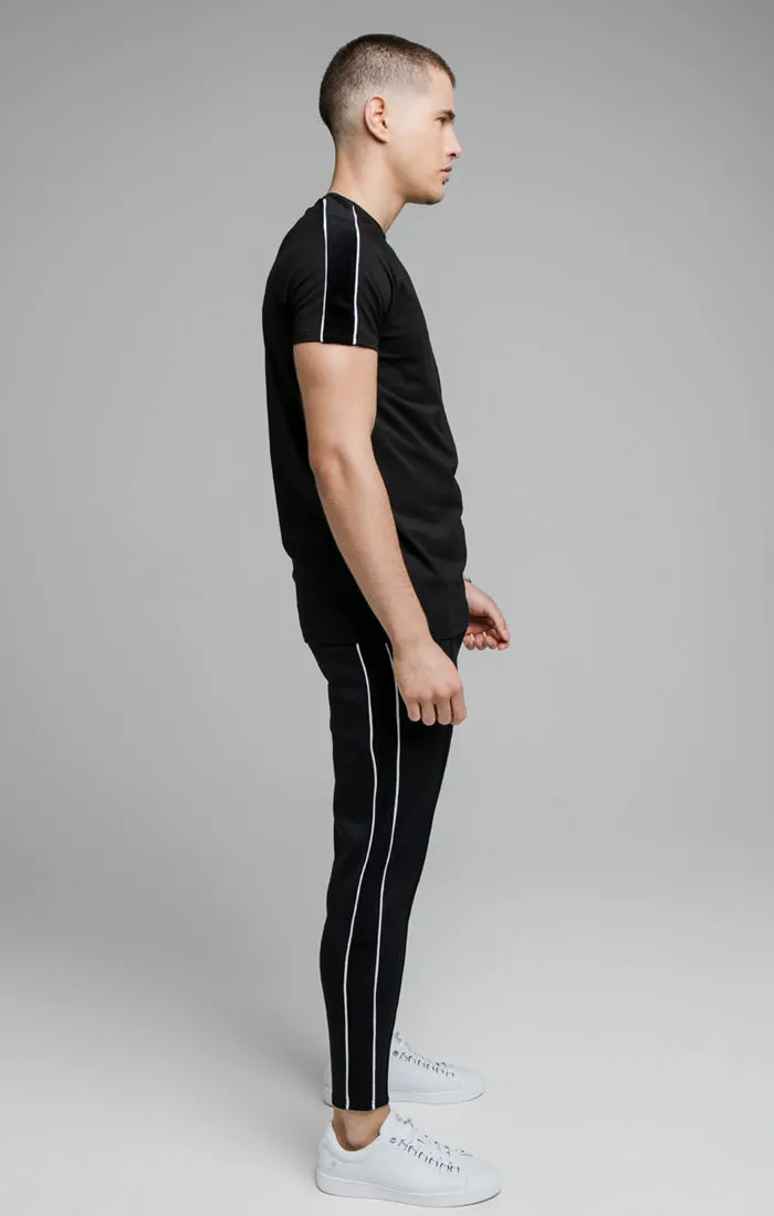 Black Raglan Muscle Fit T-Shirt sold by Siksilk product image thumbnail 2