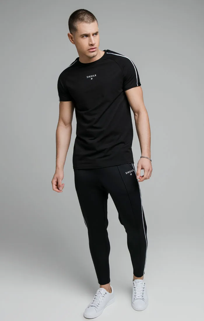 Black Raglan Muscle Fit T-Shirt sold by Siksilk product image thumbnail 3
