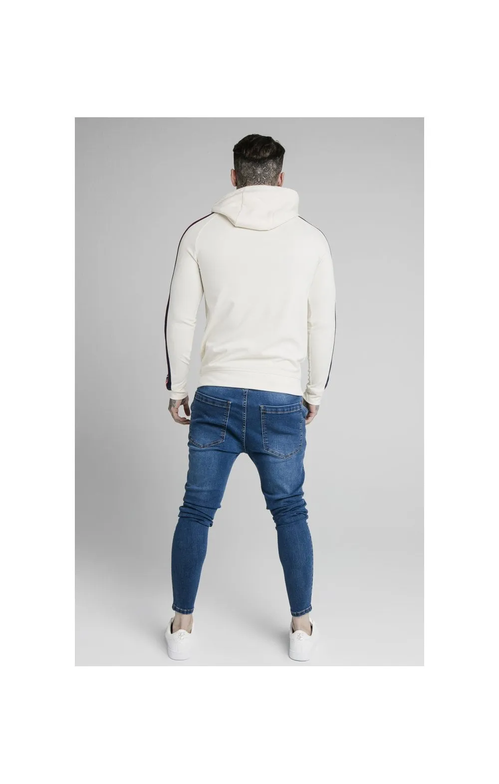 SikSilk Overhead Retro Tape Hoodie - Off White sold by Siksilk product image thumbnail 4