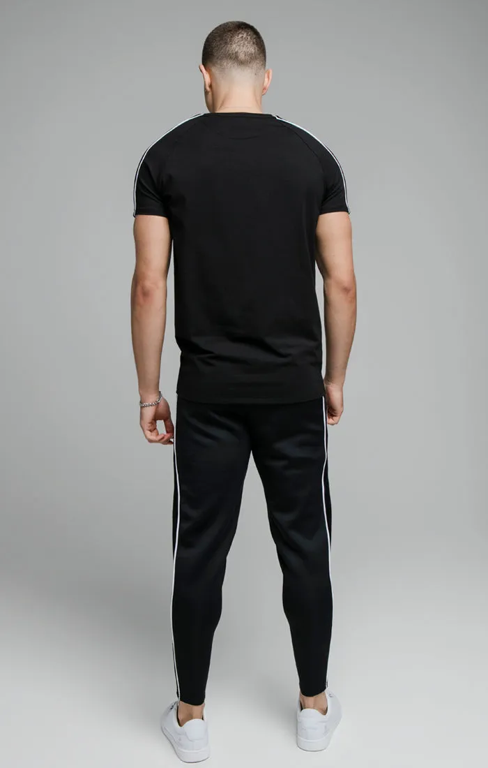 Black Raglan Muscle Fit T-Shirt sold by Siksilk product image thumbnail 5