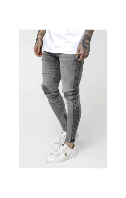 SikSilk Low Rise Cartel Denims - Snow Wash sold by Siksilk