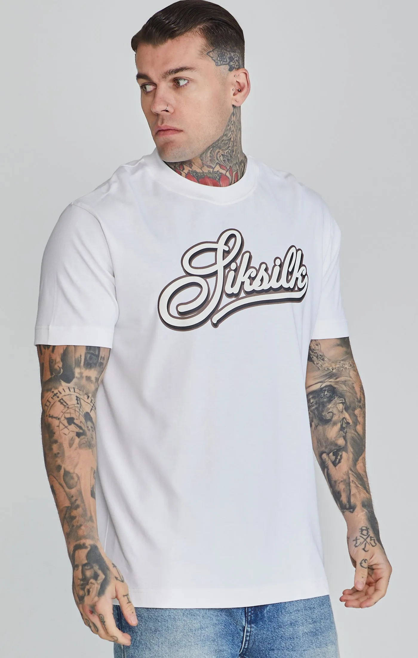 White Logo T-Shirt sold by Siksilk