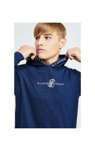 Illusive London Legacy Overhead Hoodie - Navy sold by Siksilk