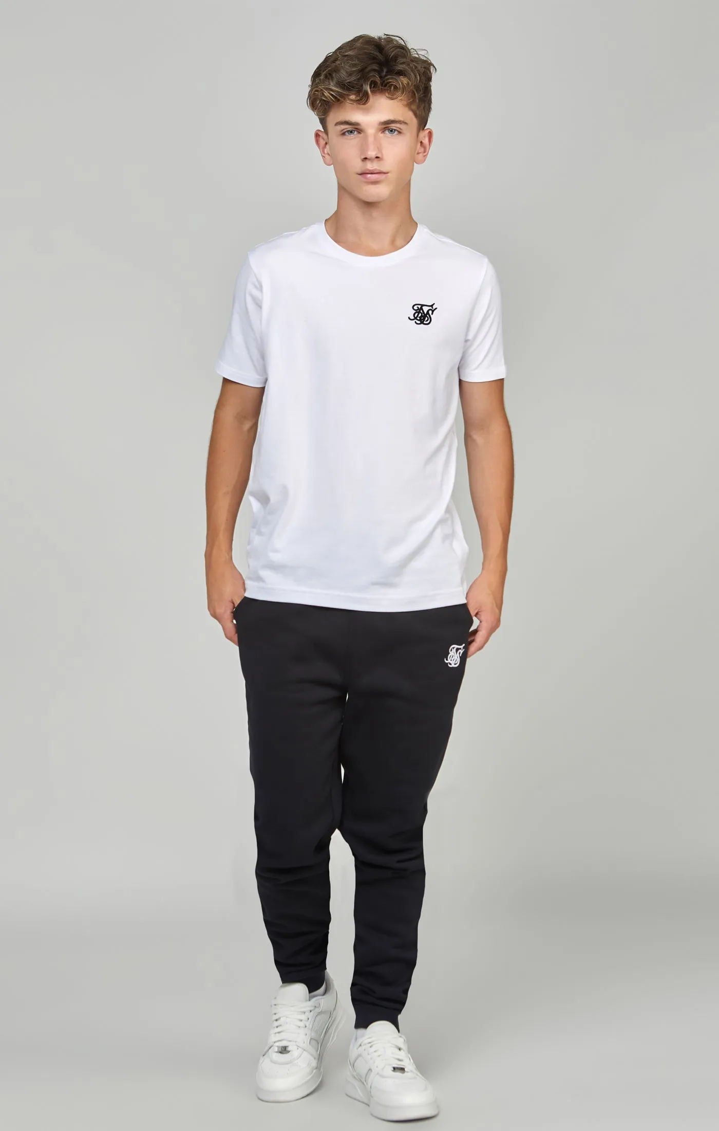Boys White Essentials T-Shirt sold by Siksilk product image thumbnail 3