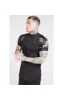 SikSilk S/S Grandad Collar Shirt - Jet Black & Floral Animal sold by Siksilk