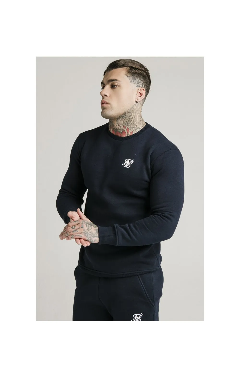 Navy Crew Sweat sold by Siksilk