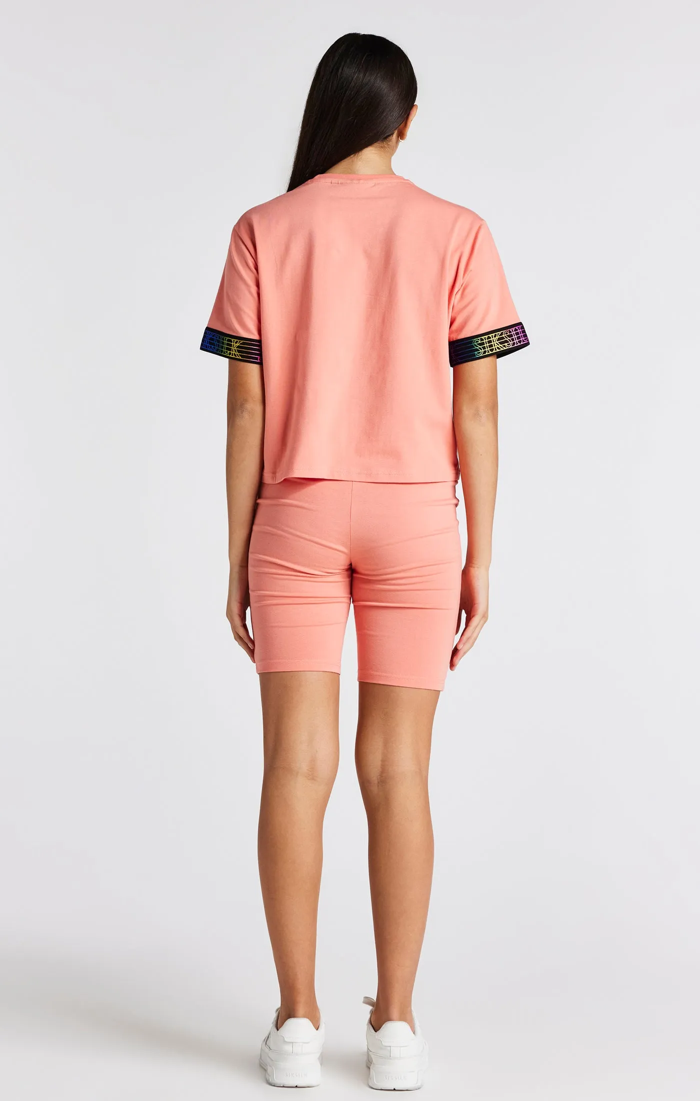 Girls Coral Taped Crop T-Shirt sold by Siksilk product image thumbnail 5