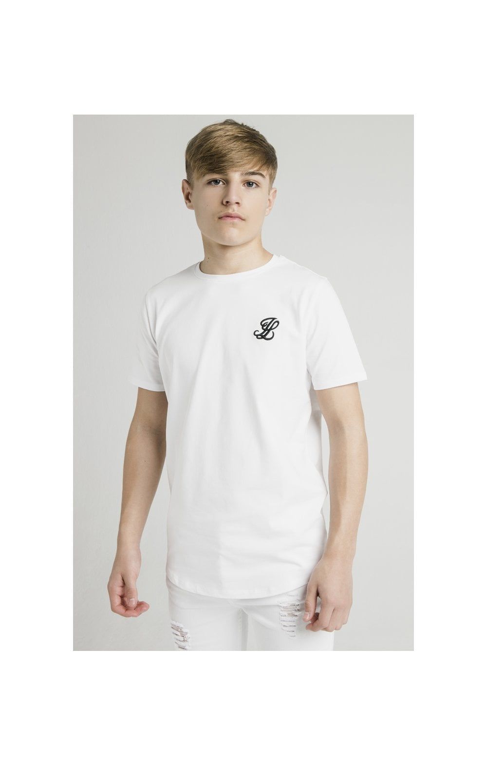 Boys Illusive White Curved Hem T-Shirt sold by Siksilk product image thumbnail 2