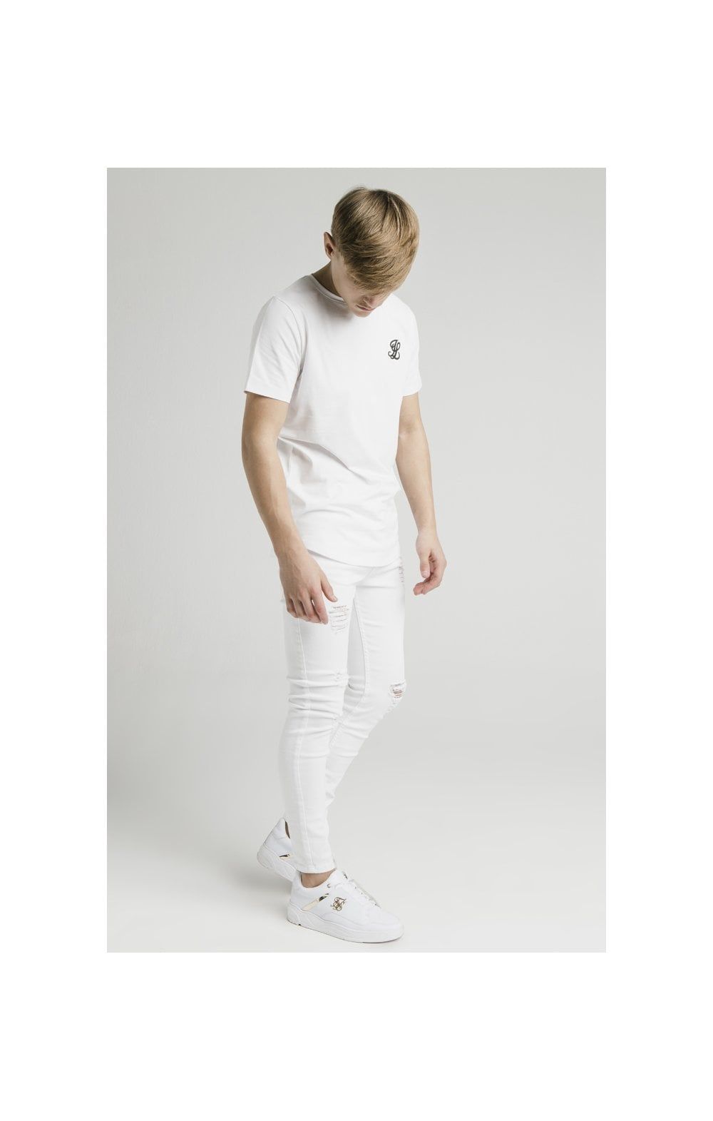 Boys Illusive White Curved Hem T-Shirt sold by Siksilk product image thumbnail 7