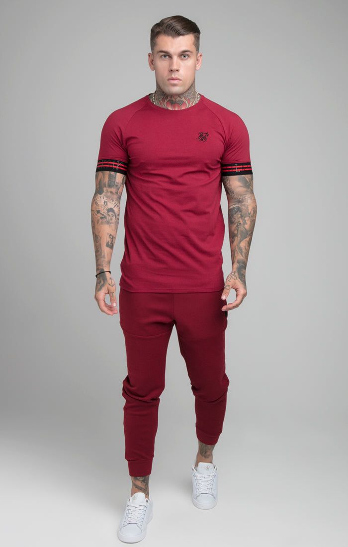 Burgundy Pro Elastic Cuff T-Shirt sold by Siksilk product image thumbnail 6