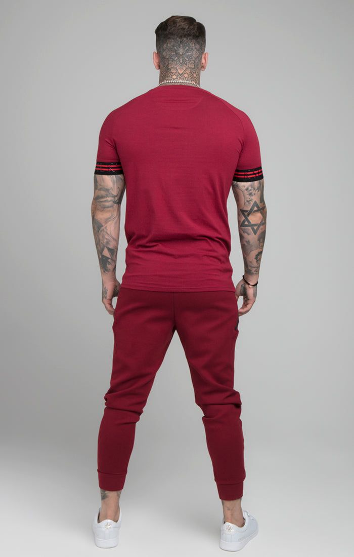 Burgundy Pro Elastic Cuff T-Shirt sold by Siksilk product image thumbnail 7