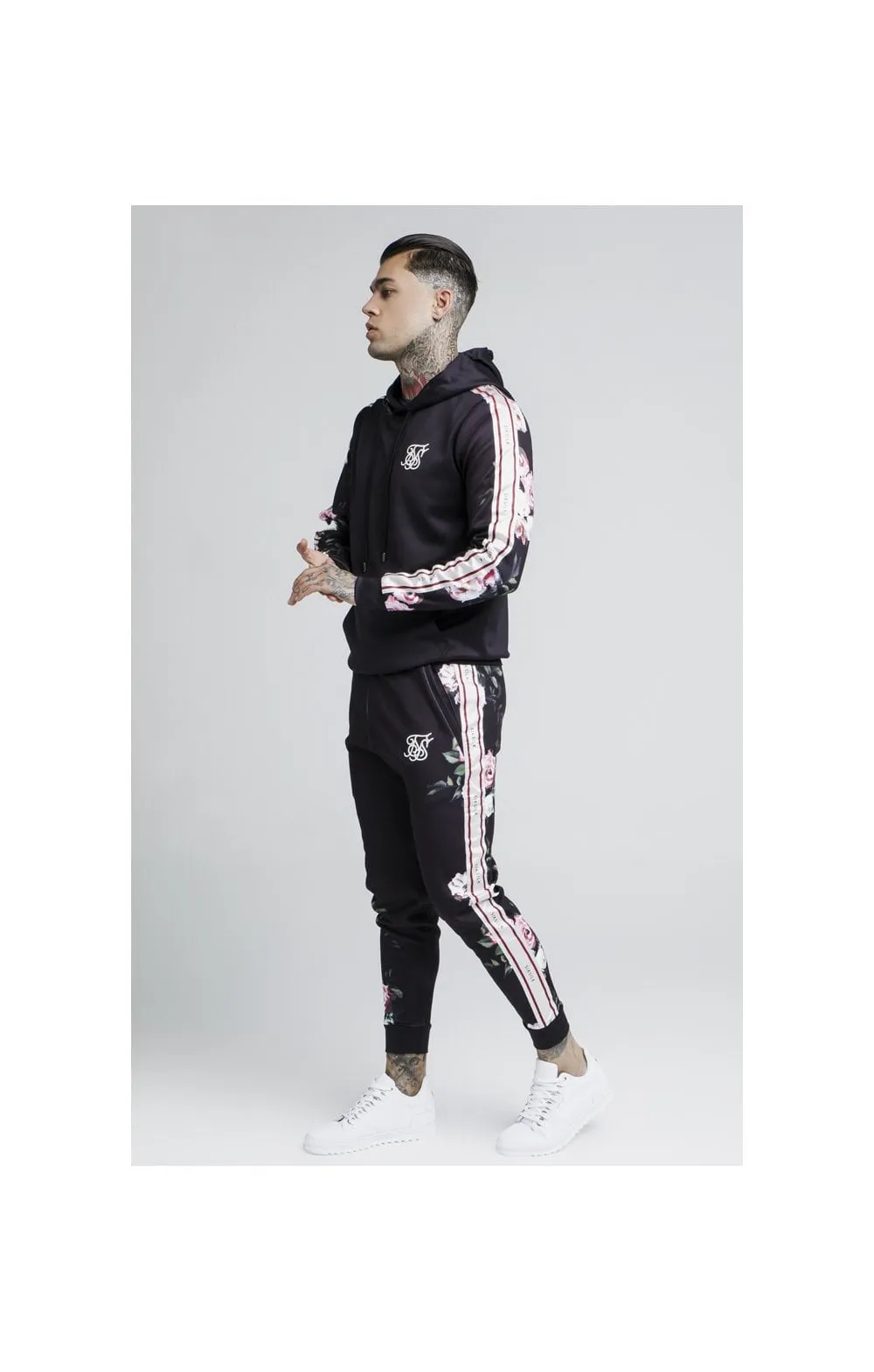 SikSilk Oil Paint PolyTricot Overhead Hoodie - Black sold by Siksilk product image thumbnail 4