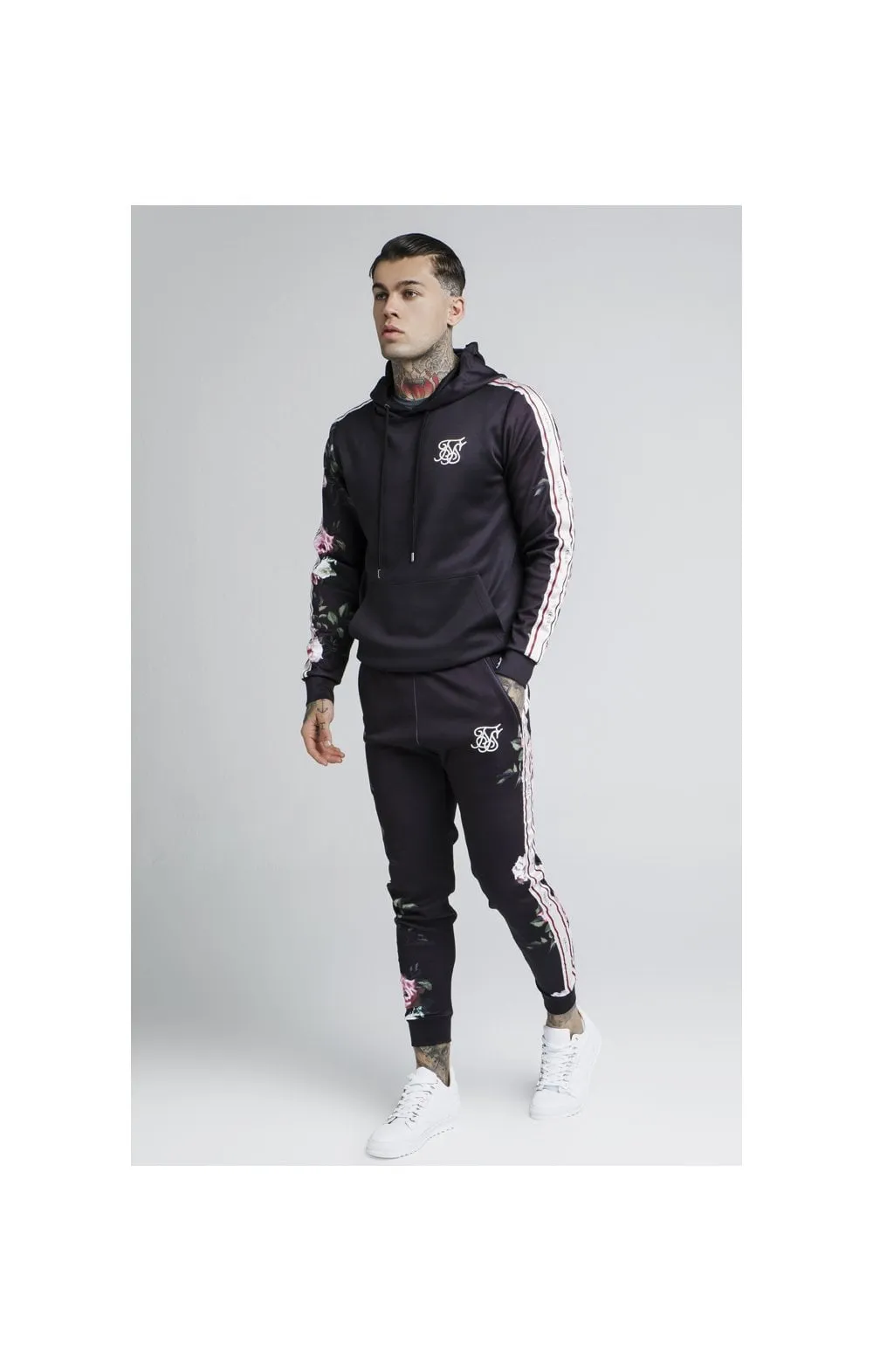 SikSilk Oil Paint PolyTricot Overhead Hoodie - Black sold by Siksilk product image thumbnail 5