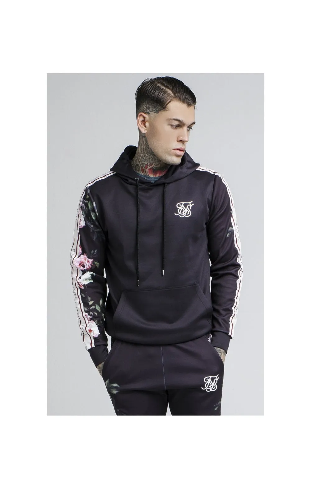 SikSilk Oil Paint PolyTricot Overhead Hoodie - Black sold by Siksilk product image thumbnail 2