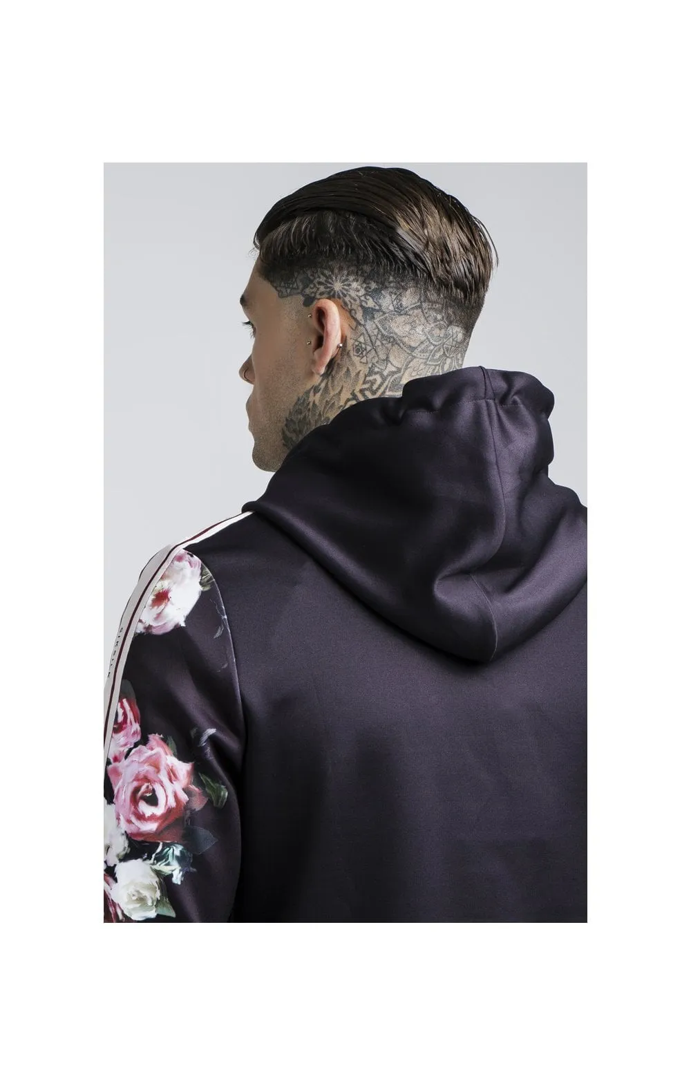 SikSilk Oil Paint PolyTricot Overhead Hoodie - Black sold by Siksilk product image thumbnail 3