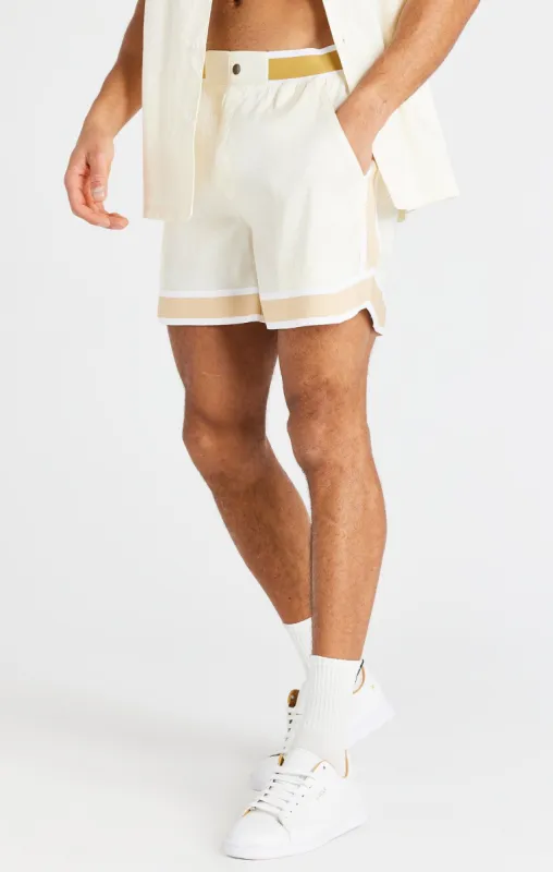 Cream Taped Smart Short sold by Siksilk