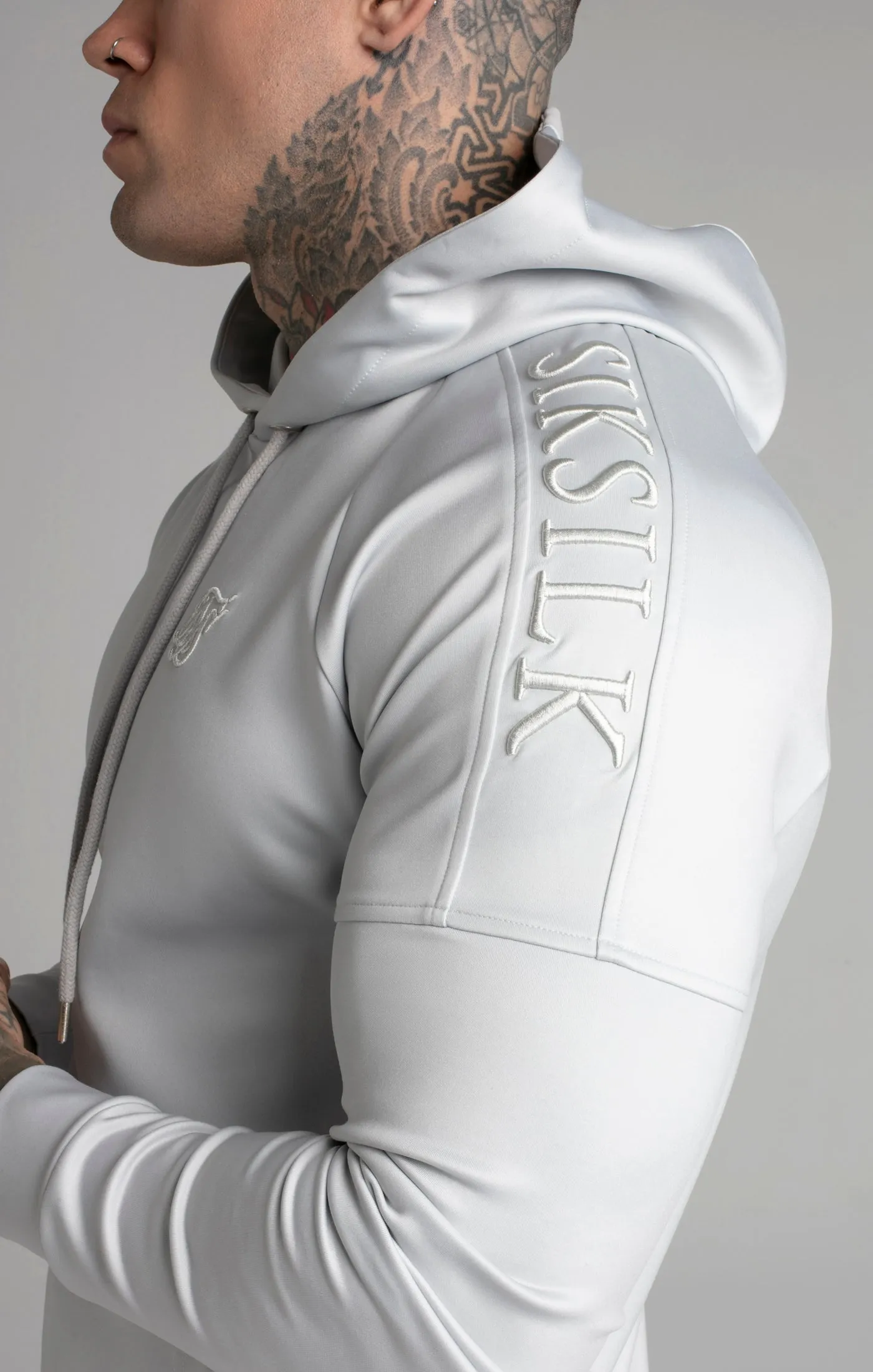Grey Panel Hoodie sold by Siksilk product image thumbnail 4