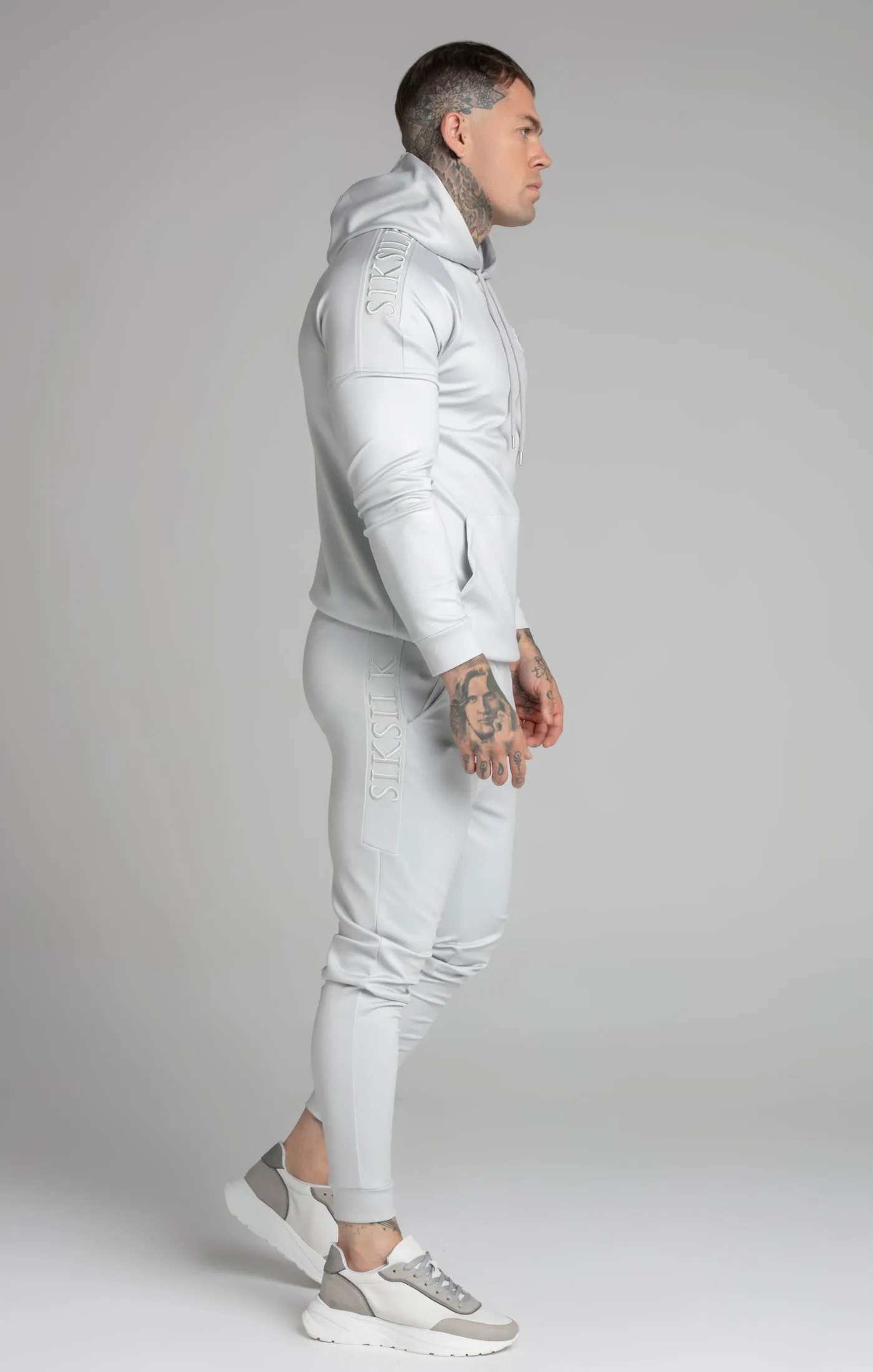 Grey Panel Hoodie sold by Siksilk product image thumbnail 5