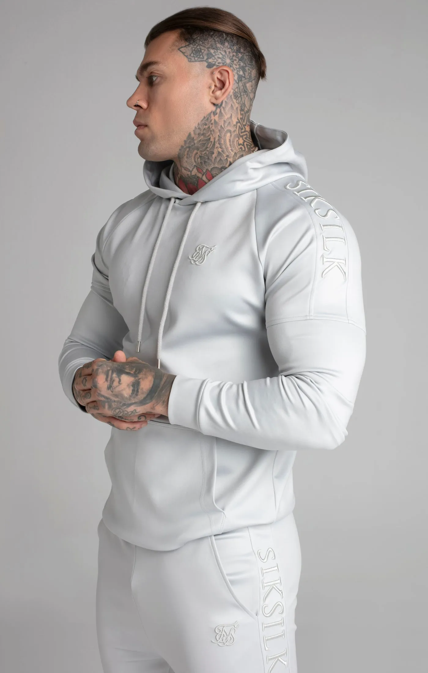 Grey Panel Hoodie sold by Siksilk product image thumbnail 2