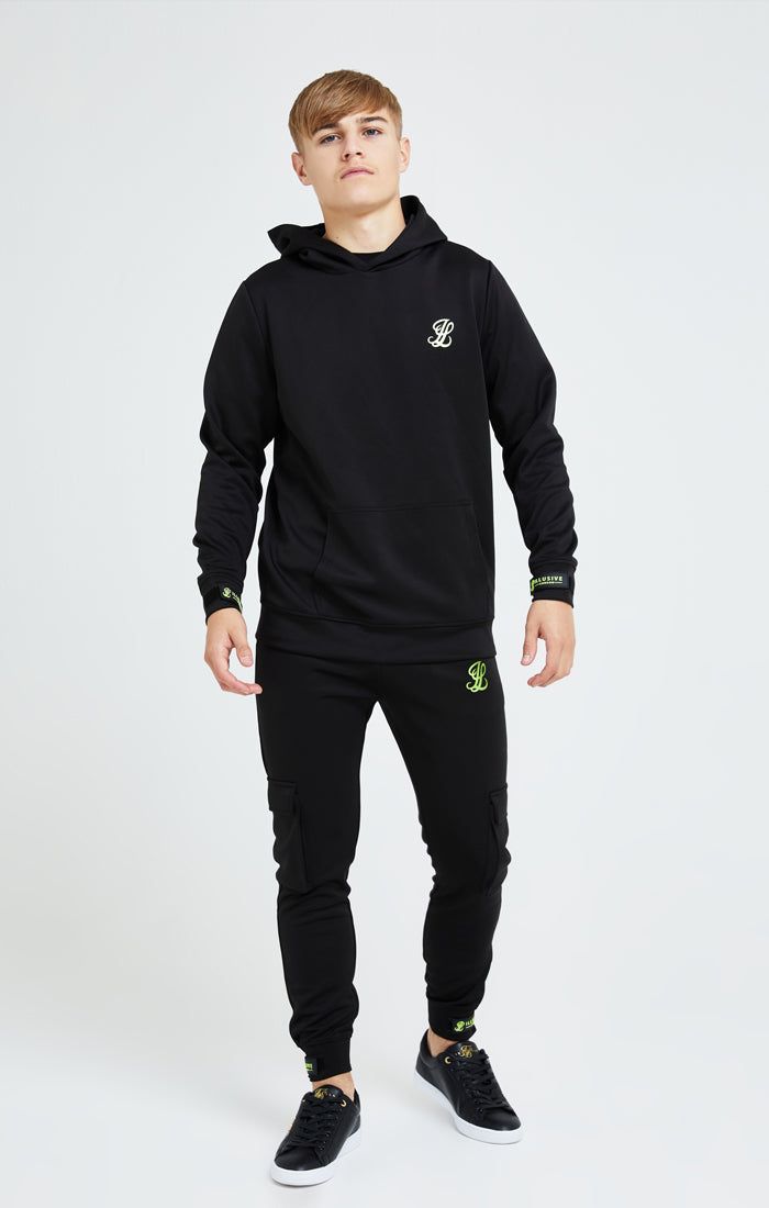 Illusive London Element Overhead Hoodie - Black & Green sold by Siksilk product image thumbnail 3