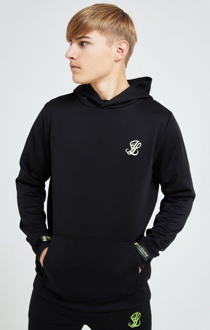 Illusive London Element Overhead Hoodie - Black & Green sold by Siksilk